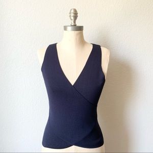 Modern Citizen Kamila Wrap Knit Tank Navy Color Size M